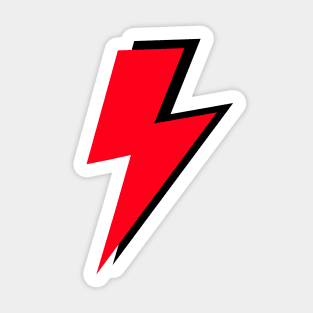 Red and Black Lightning Sticker